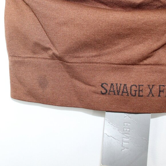 Savage X Fenty Seamless Bandeau Bralette Medium in Brown Sugar Nude - Picture 2 of 4